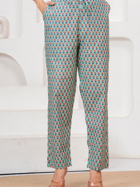 Jaipuri Buti Print Cotton Co-ord Set for Women