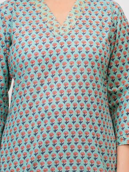 Jaipuri Buti Print Cotton Co-ord Set for Women