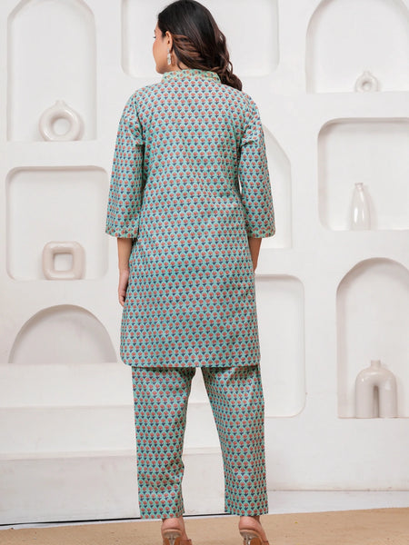 Jaipuri Buti Print Cotton Co-ord Set for Women