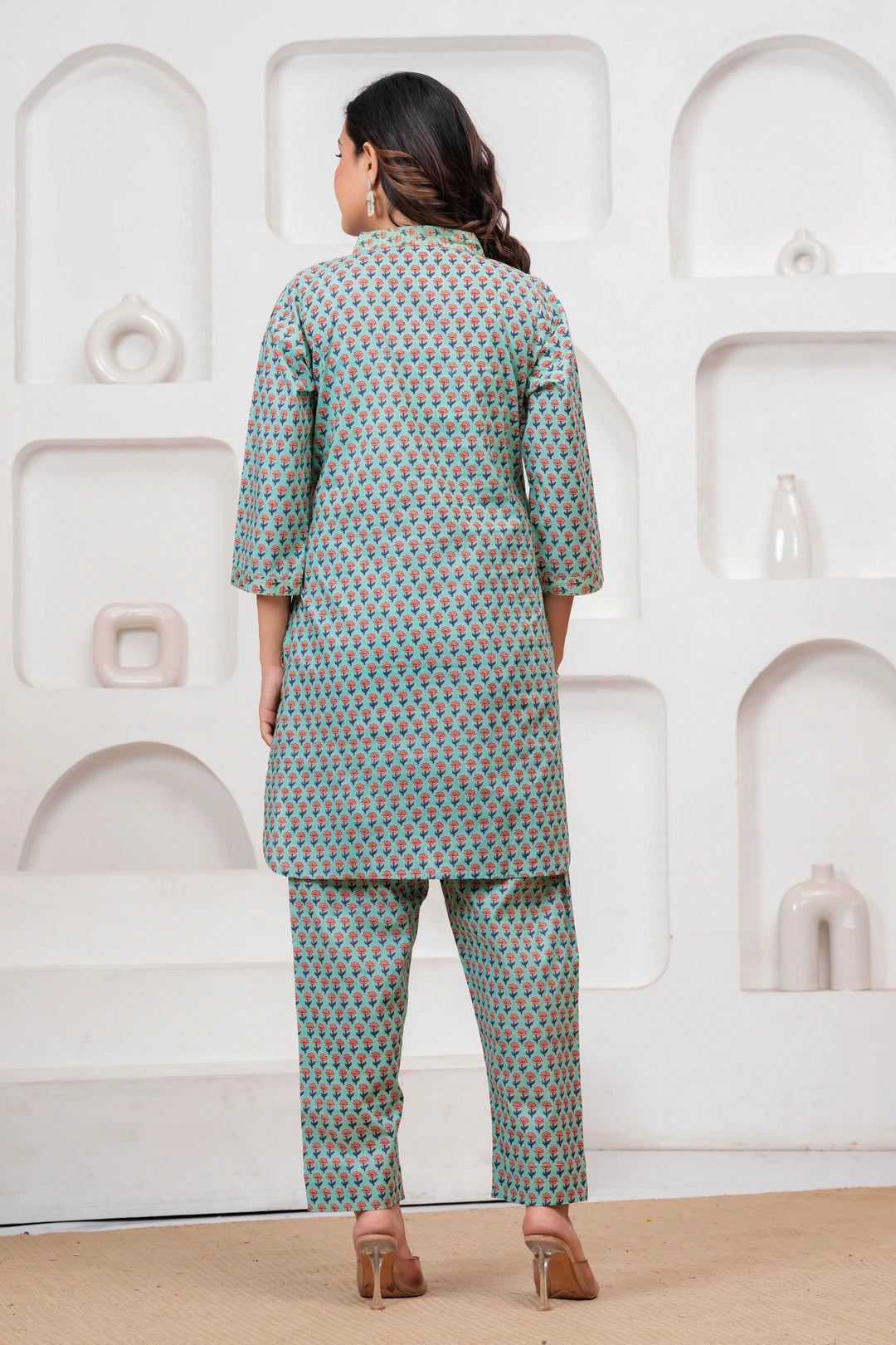 Jaipuri Buti Print Cotton Co-ord Set for Women