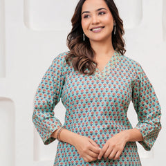 Jaipuri Buti Print Cotton Co-ord Set for Women