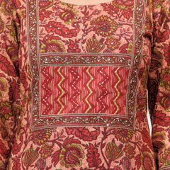 Ajrakh Jaal Print Cotton Kurta Pant Set with Malmal Dupatta