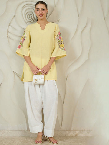 Butter Bloom Cotton Farshi Kurti Set