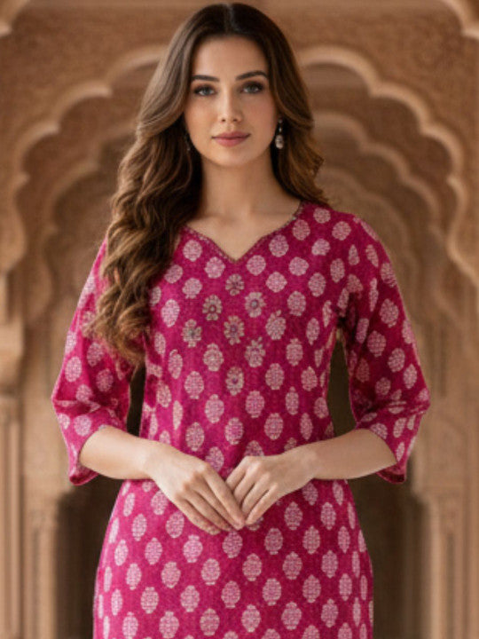 Rani Buti V-Neck Short Kurti