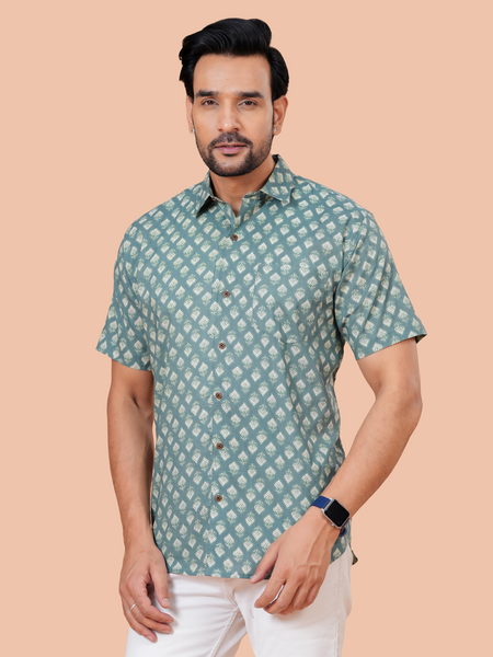 Sage Buti Shirt | Dooriya Jaipur