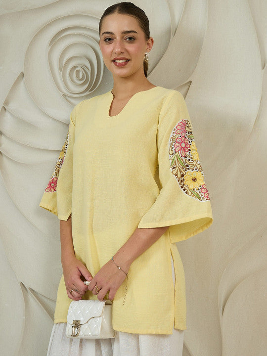 Butter Bloom Cotton Farshi Kurti Set