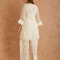 Floral Embroidered Farshi Kurta Set