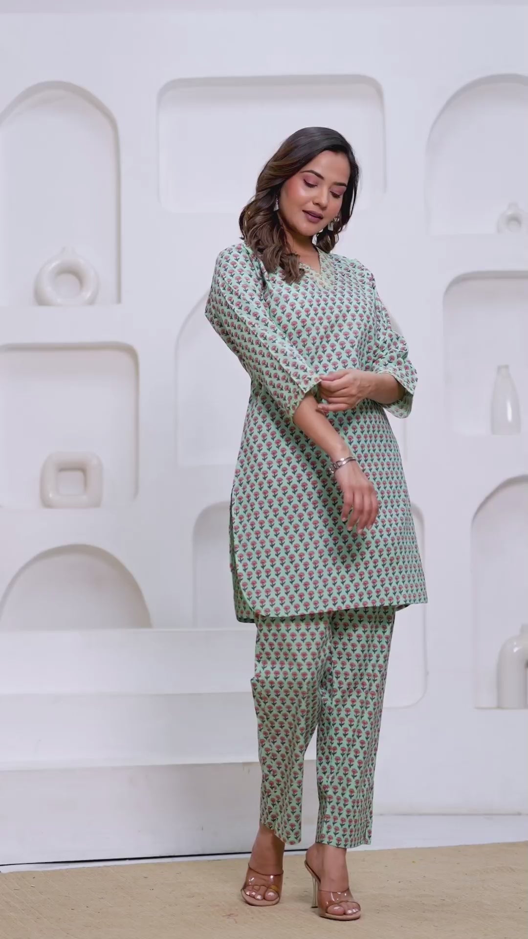 Jaipuri Buti Print Cotton Co-ord Set for Women
